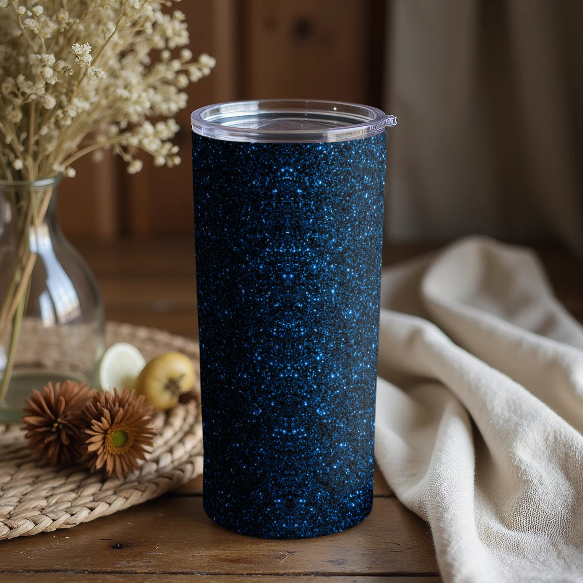 Sparkling Blue Glitter Tumbler for Everyday Use