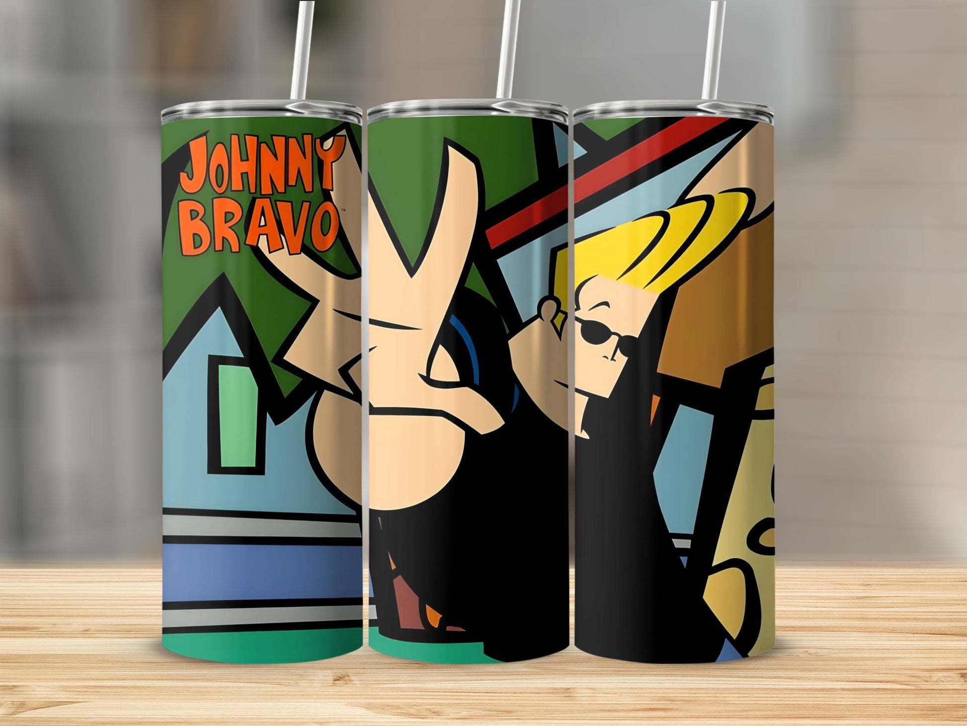Johnny Bravo Cartoon Character Tumbler Cup