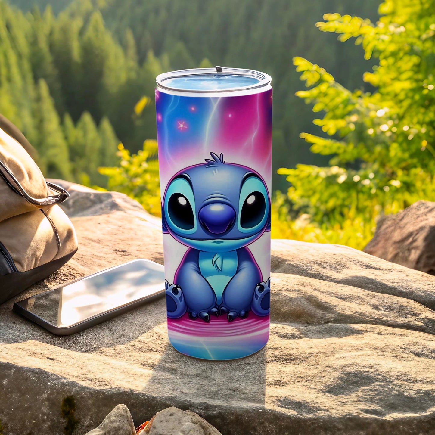 Adorable Blue Alien Design Tumbler for Outdoor Adventures