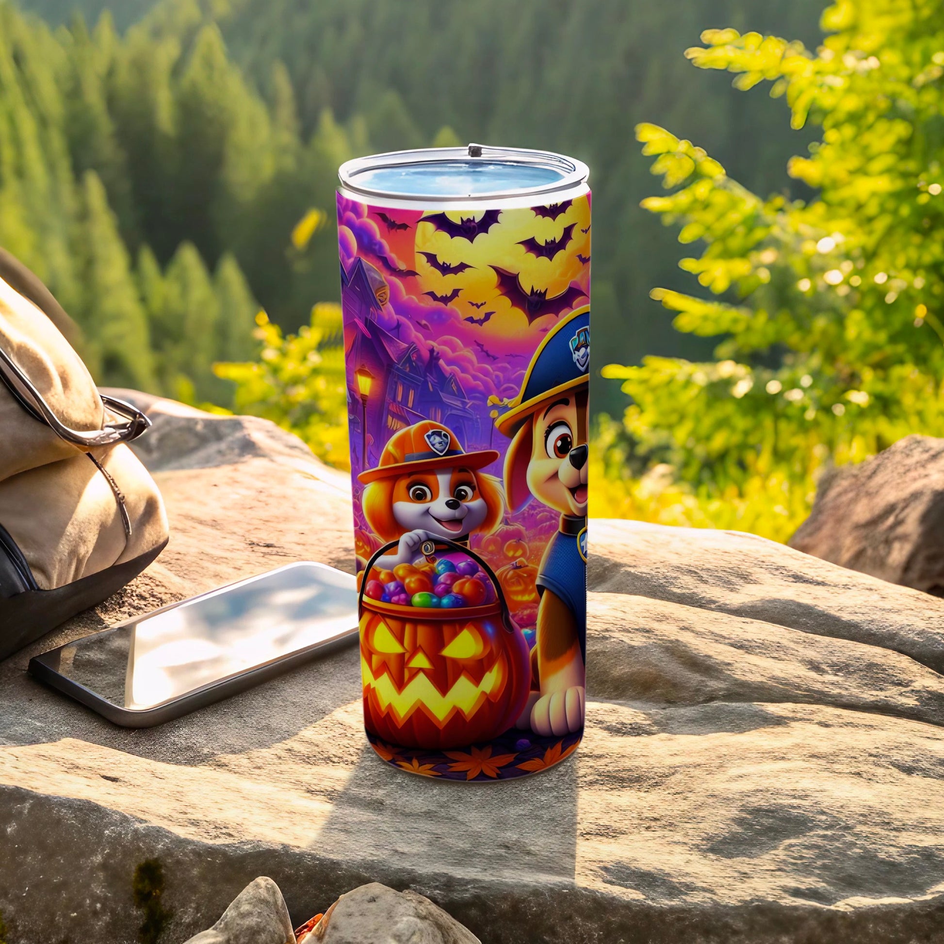 Halloween Themed Cartoon Characters Travel Mug
