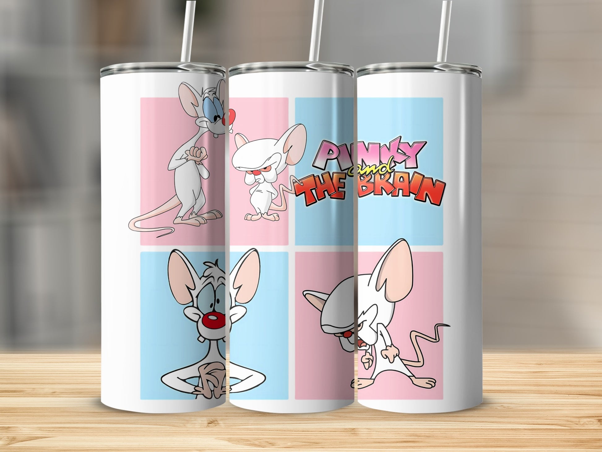 Pinky and the Brain Cartoon Design Tumbler Cup