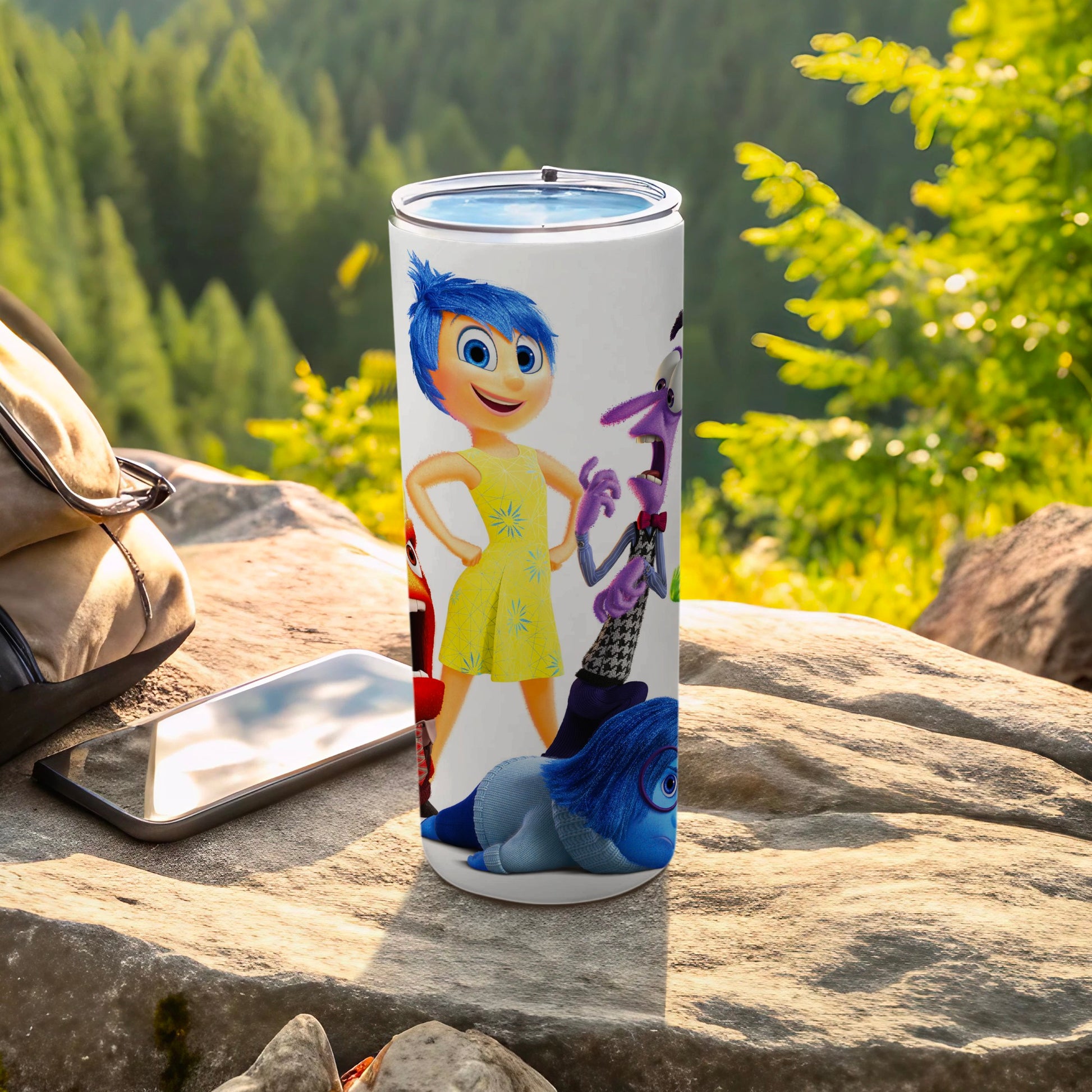 Colorful Character Tumbler for Outdoor Adventures