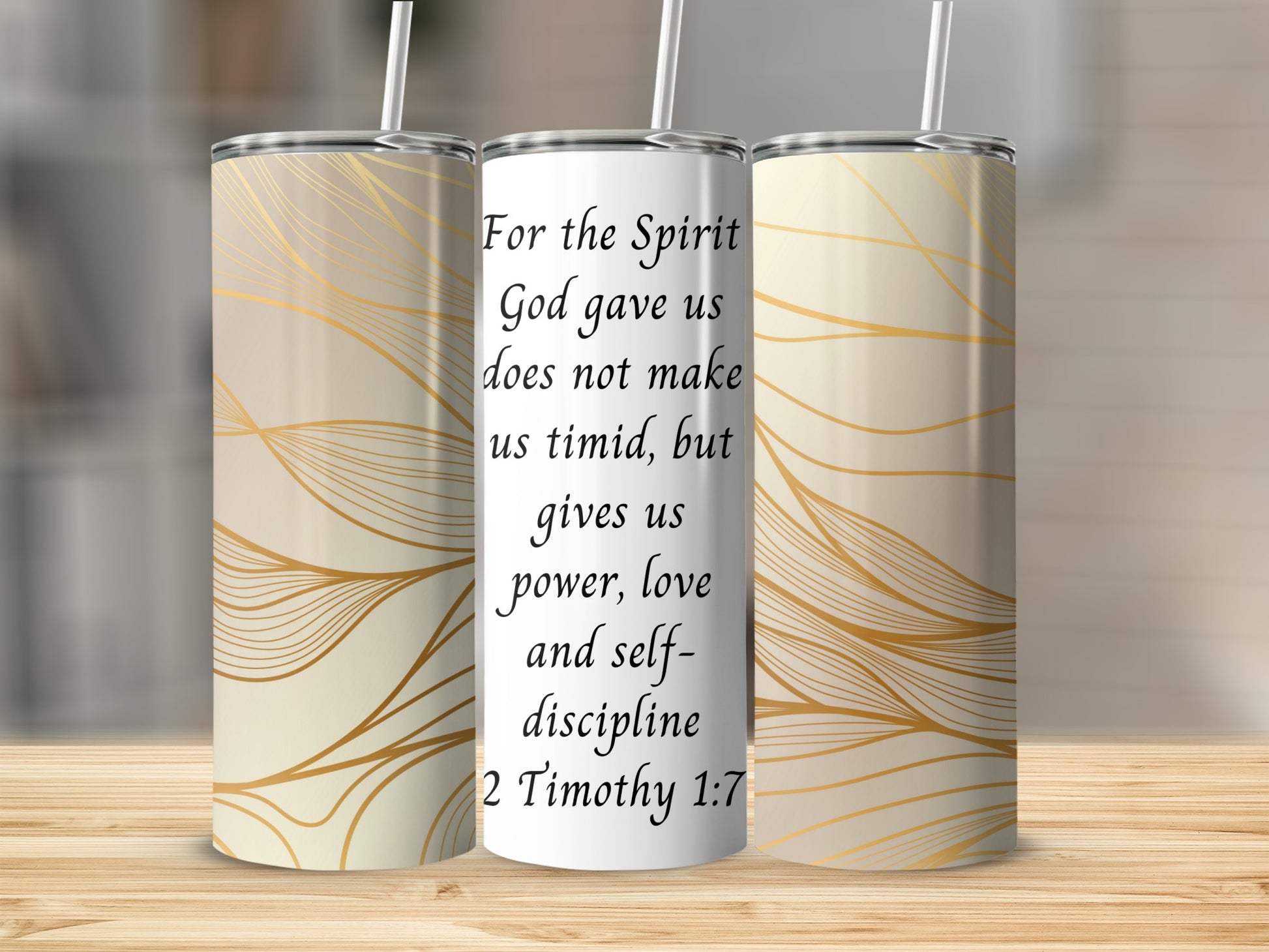For The Spirit God Gave Us Bible Verse Tumbler