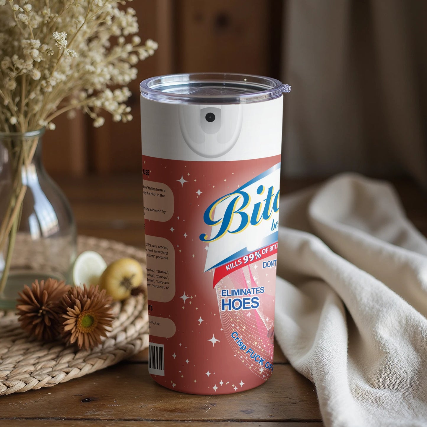 Funny Quote Travel Tumbler with Lid Insulated Cup