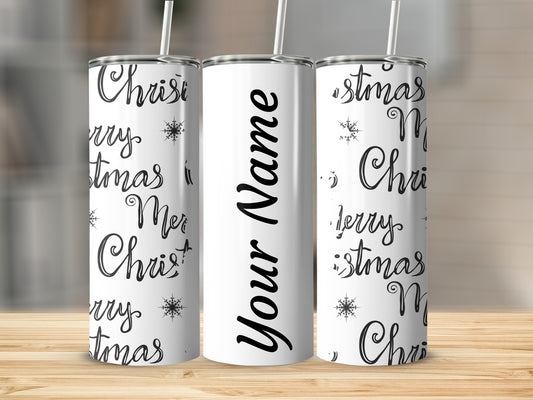 Personalized Merry Christmas Tumbler With Your Name