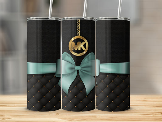 Elegant Design Tumbler with Bow and Gold Pendant
