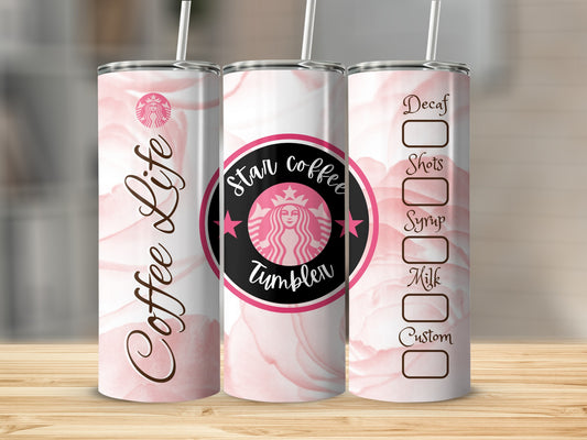 Coffee Life Star Coffee Tumbler with Custom Options