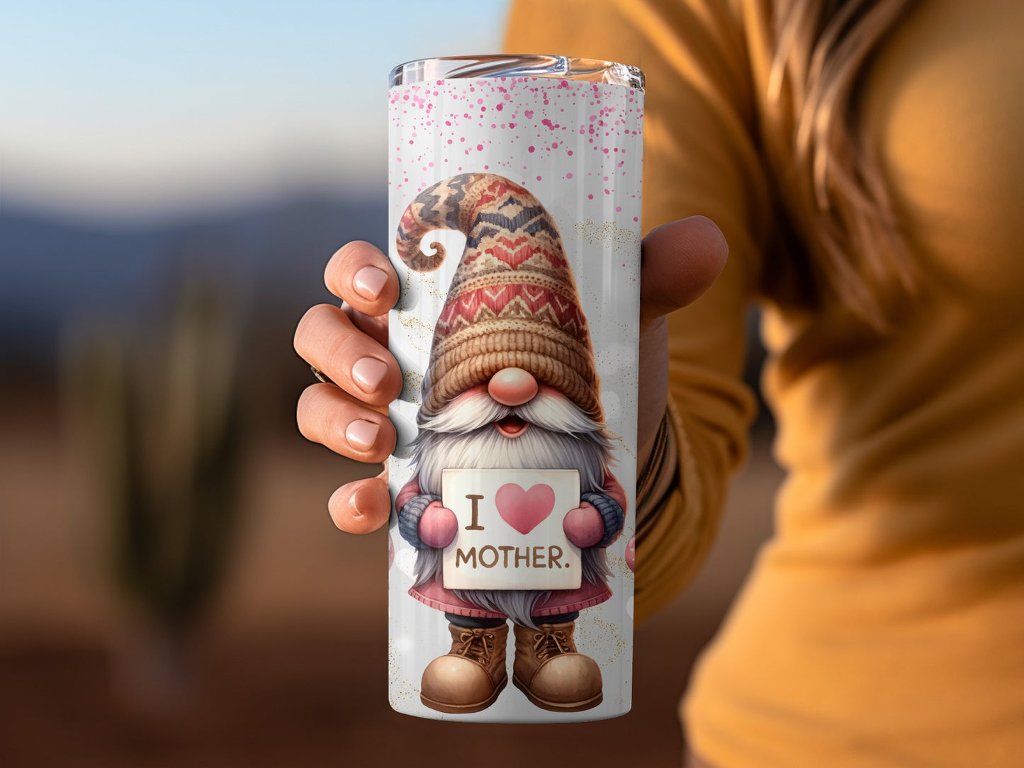 Gnome I Love Mother Themed Drinkware Gift Cup