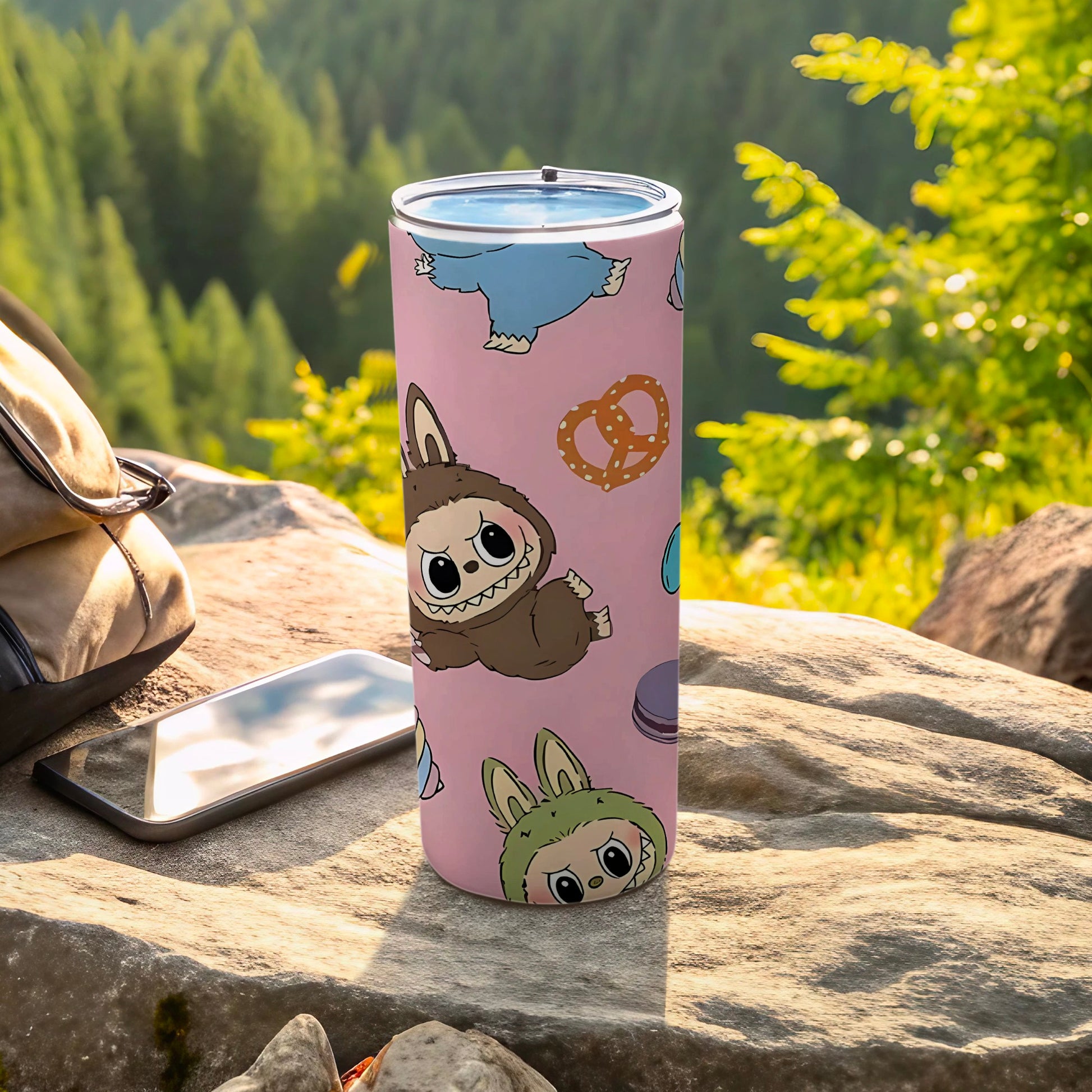 Cute Cartoon Character Design Travel Tumbler