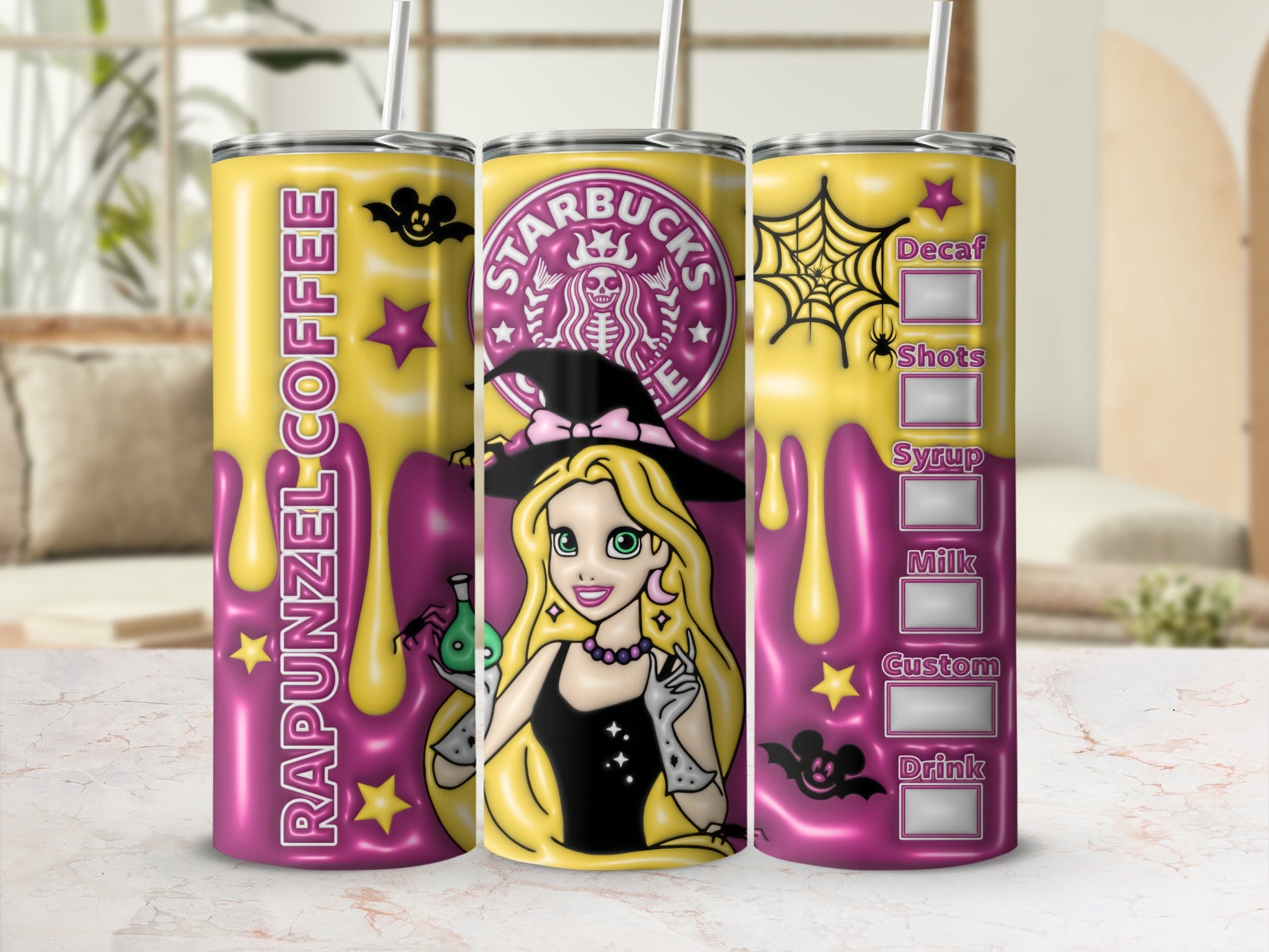 Rapunzel Coffee Disney Inspired Starbucks Tumbler Drink