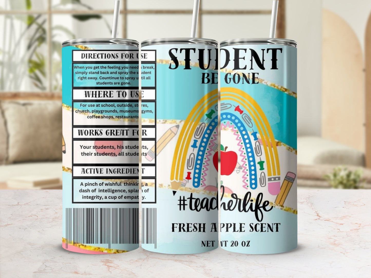 Student Be Gone Fresh Apple Scent Teacher Tumblers