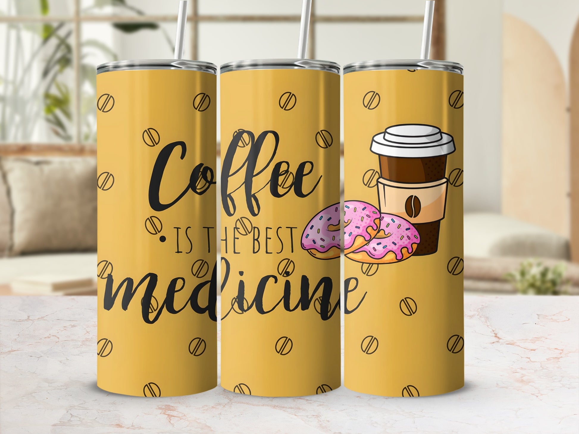 Coffee Is The Best Medicine Travel Tumbler Cup