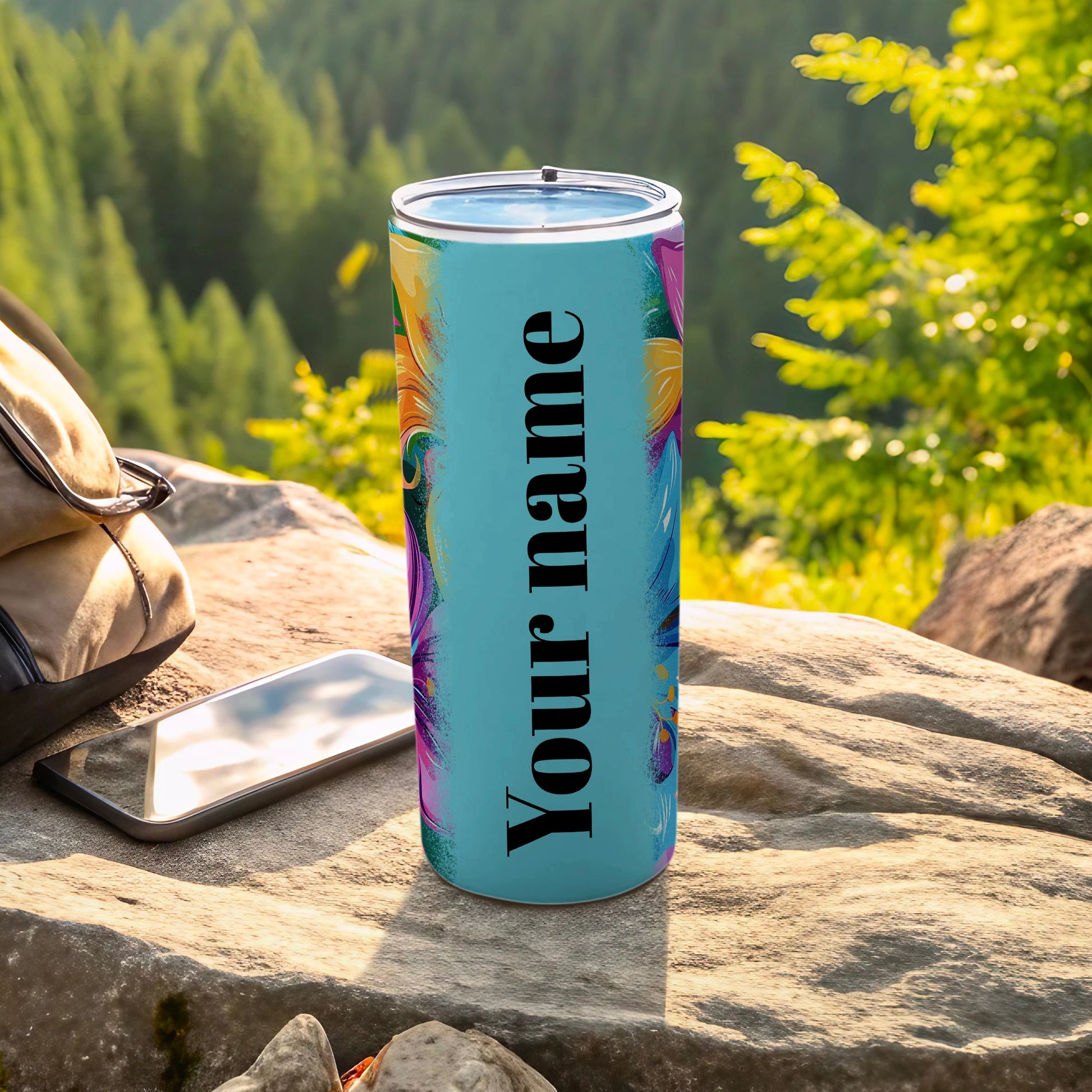 Personalized Tropical Design Your Name Tumbler
