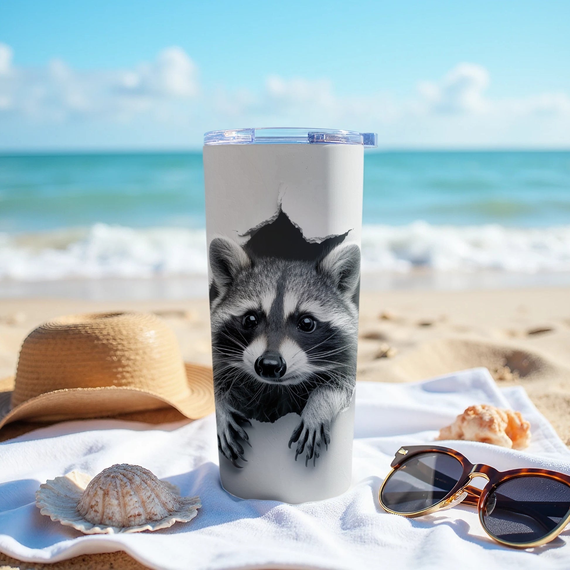 Raccoon Bursting Design Tumbler Beach Product Type
Raccoon
Animal
Wildlife
Tumbler
Cup
Drinkware
Beverage
Travelmug
Insulated
Gift
Nature
Cute
Funny
Forest
Woodland
Unique
Cool
Coffee
Water Bottle
Beach Life