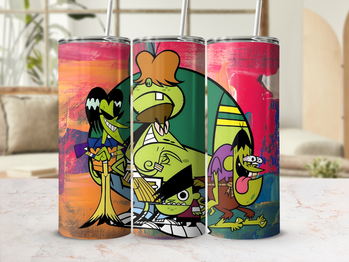 Colorful Cartoon Characters Tumbler Custom Drinkware