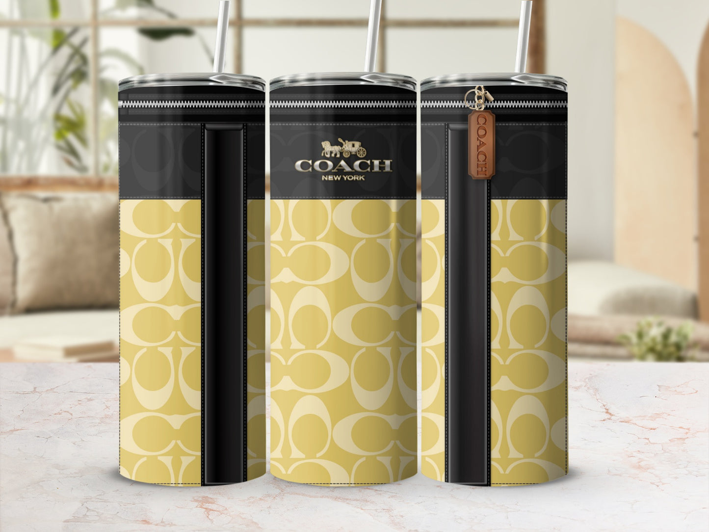 Stylish COACH New York Branded Tumbler Cup