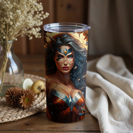 Vibrant Hero Design Insulated Tumbler for Everyday Use