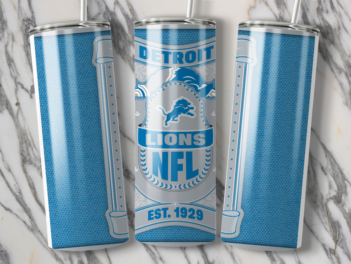 Detroit Lions NFL Est. 1929 Team Design Tumbler