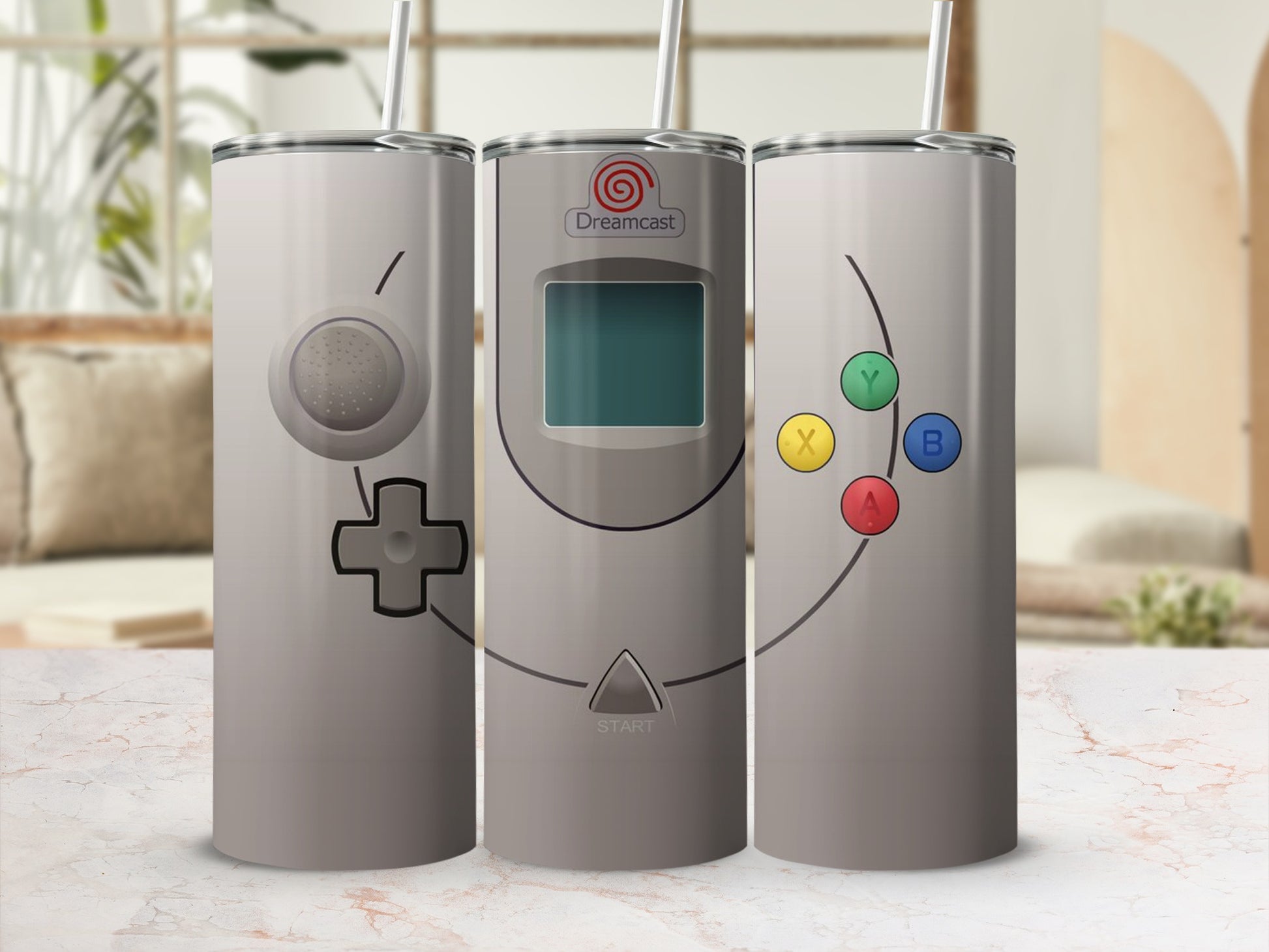 Dreamcast Controller Button Layout Design Retro Tumbler product type