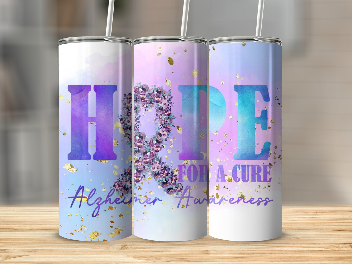 Hope For A Cure Alzheimer's Awareness Tumbler