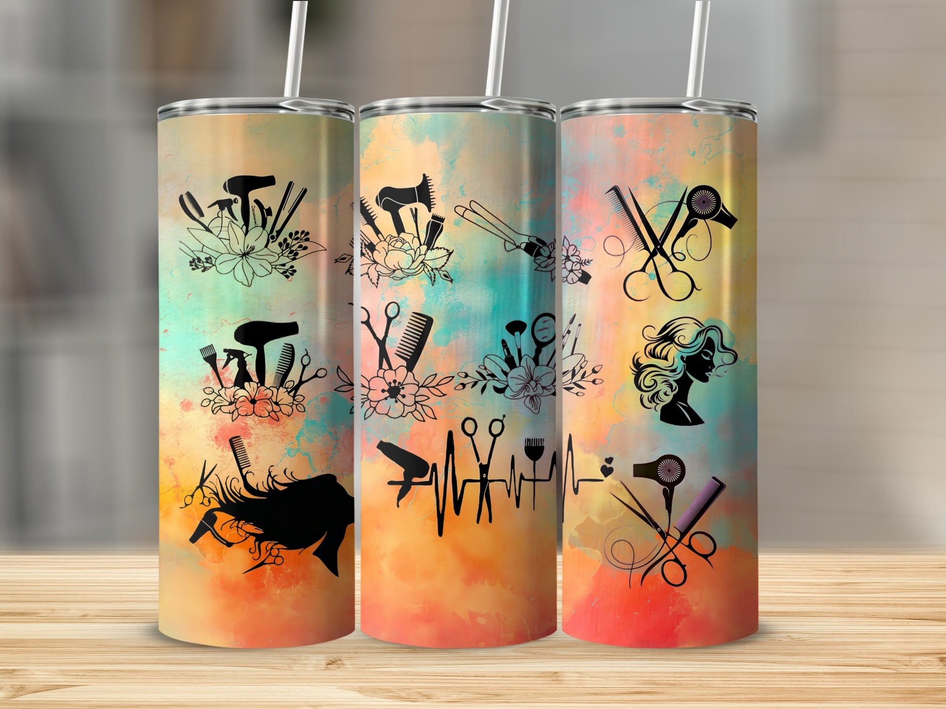 Colorful Hairstylist Accessories Tumbler Cup