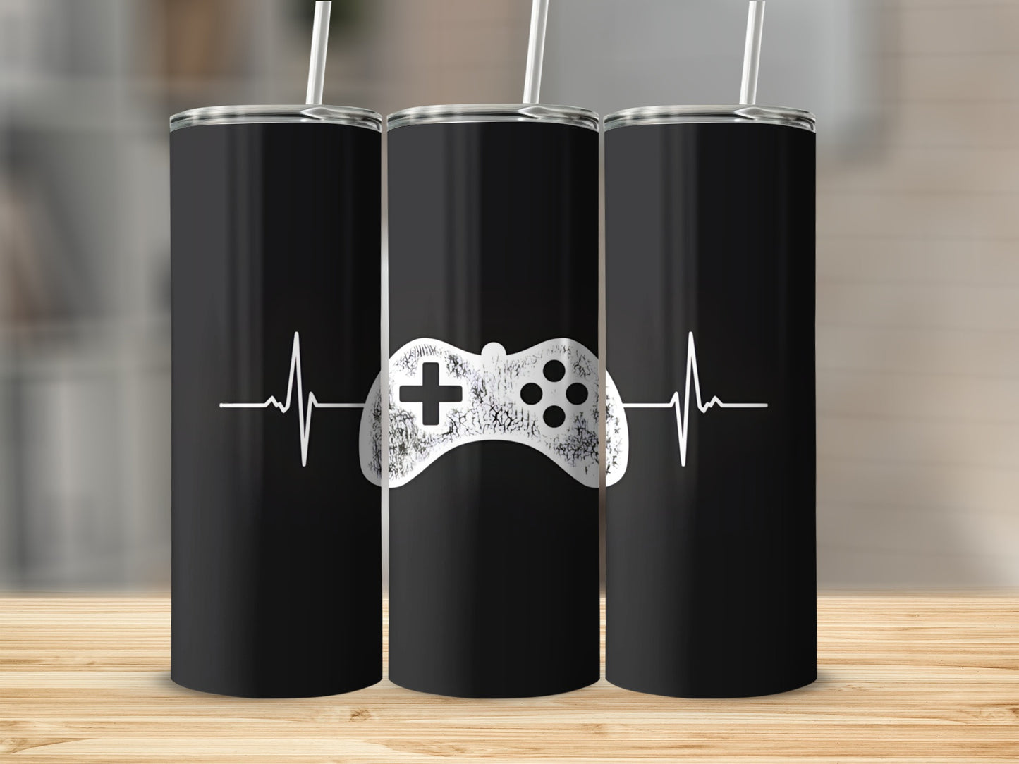 Heartbeat Gaming Design Insulated Tumbler Product
