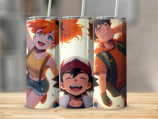 Colorful Anime Character Design Tumbler Set