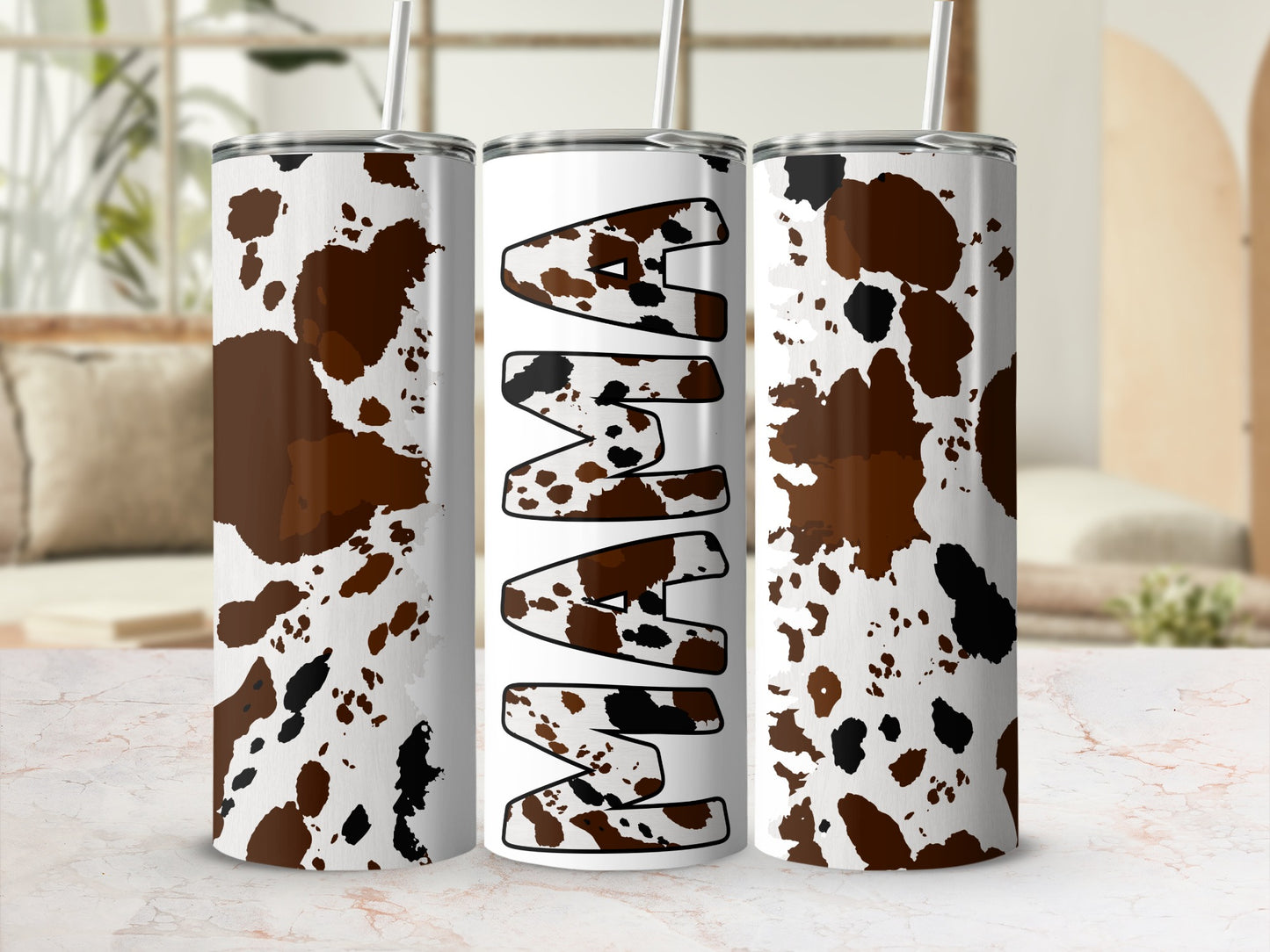 Brown Black Spotted Mama Insulated Tumbler