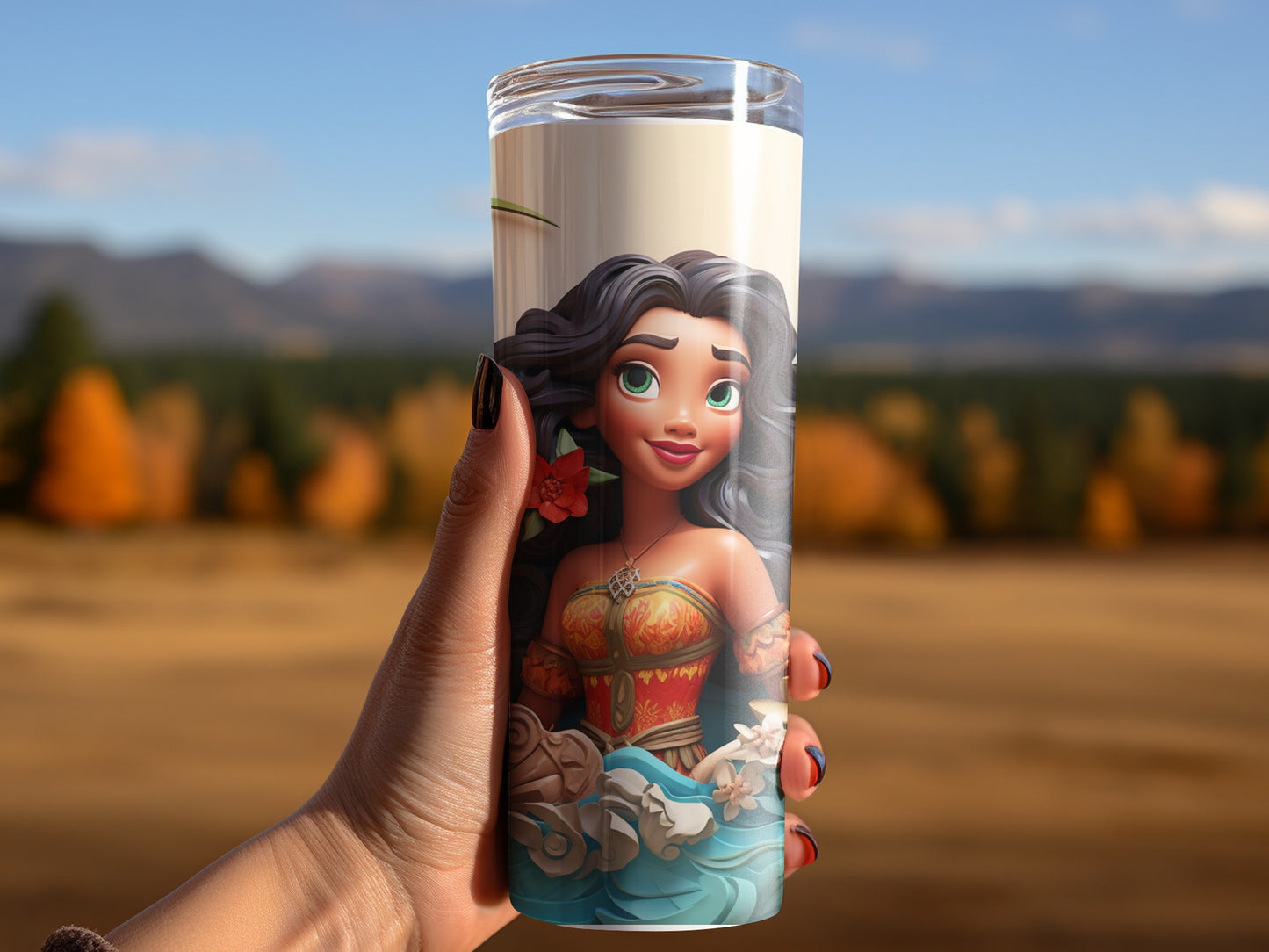 Animated Princess Character Themed Tumbler Cup