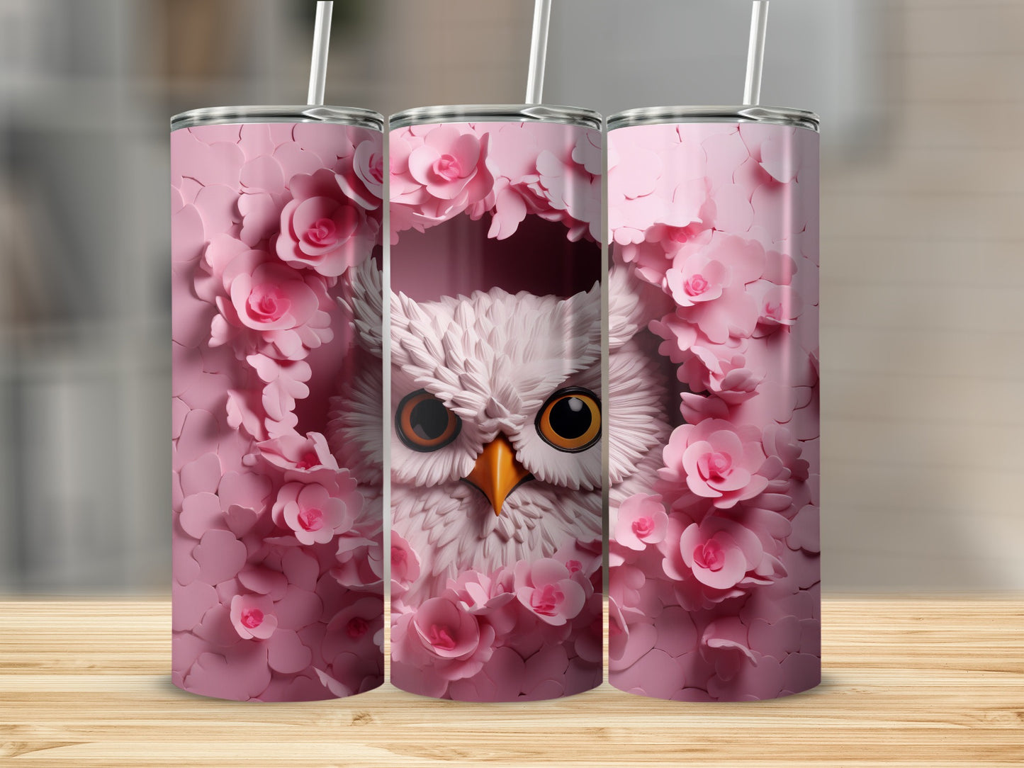 Pink paper flower owl design insulated skinny cup product type
Owl
Pink
Flowers
Floral
Tumbler
Skinny tumbler
Insulated cup
Travel mug
Cute owl
Paper art
3D design
Bird print
Whimsical
Drinkware
Gift idea
Women gift
Girls gift
Coffee cup
Tea mug
Petals