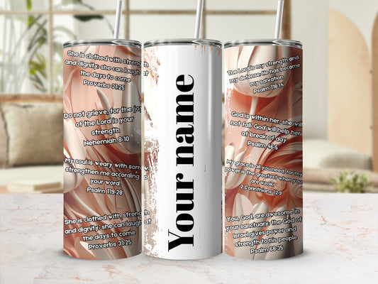 Custom Personalized Bible Verse Insulated Tumbler Cup