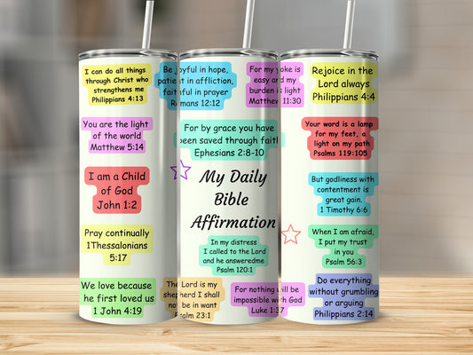My Daily Bible Affirmation Tumbler product