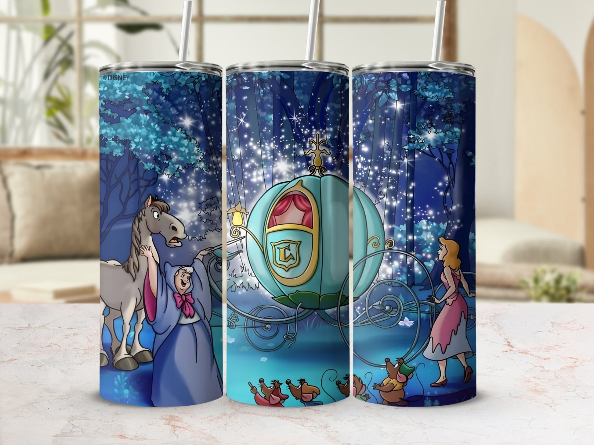 Cinderella Fairy Tale Scene on Enchanting Tumbler