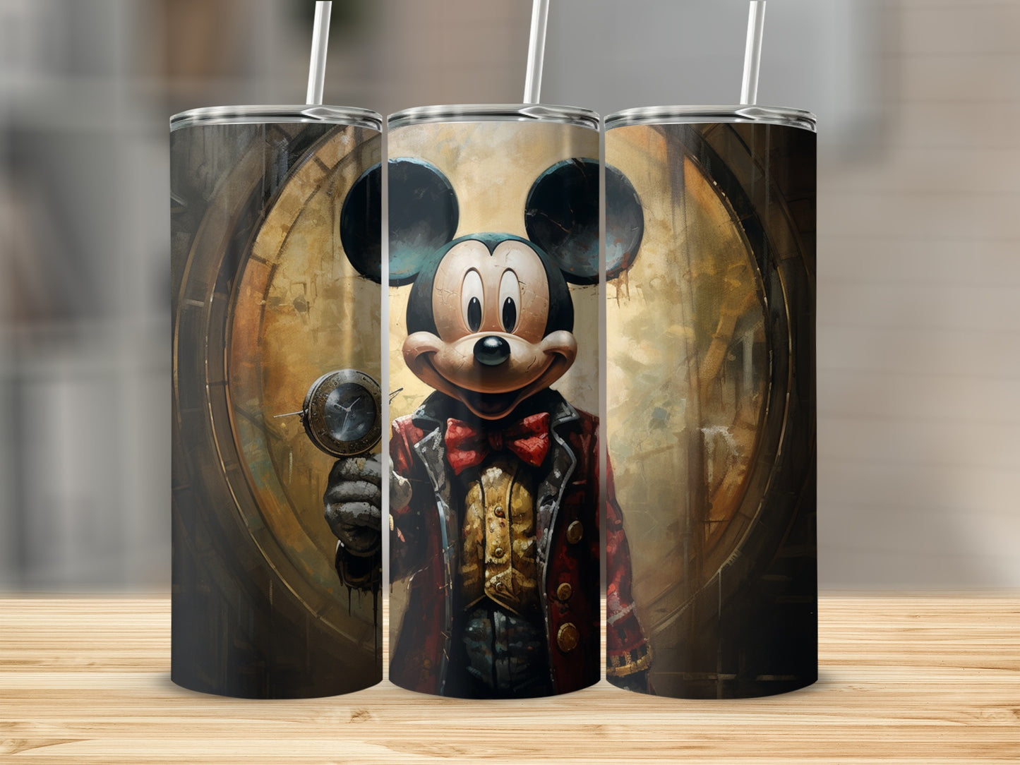 Steampunk Art Mickey Mouse Tumbler Unique Collectible