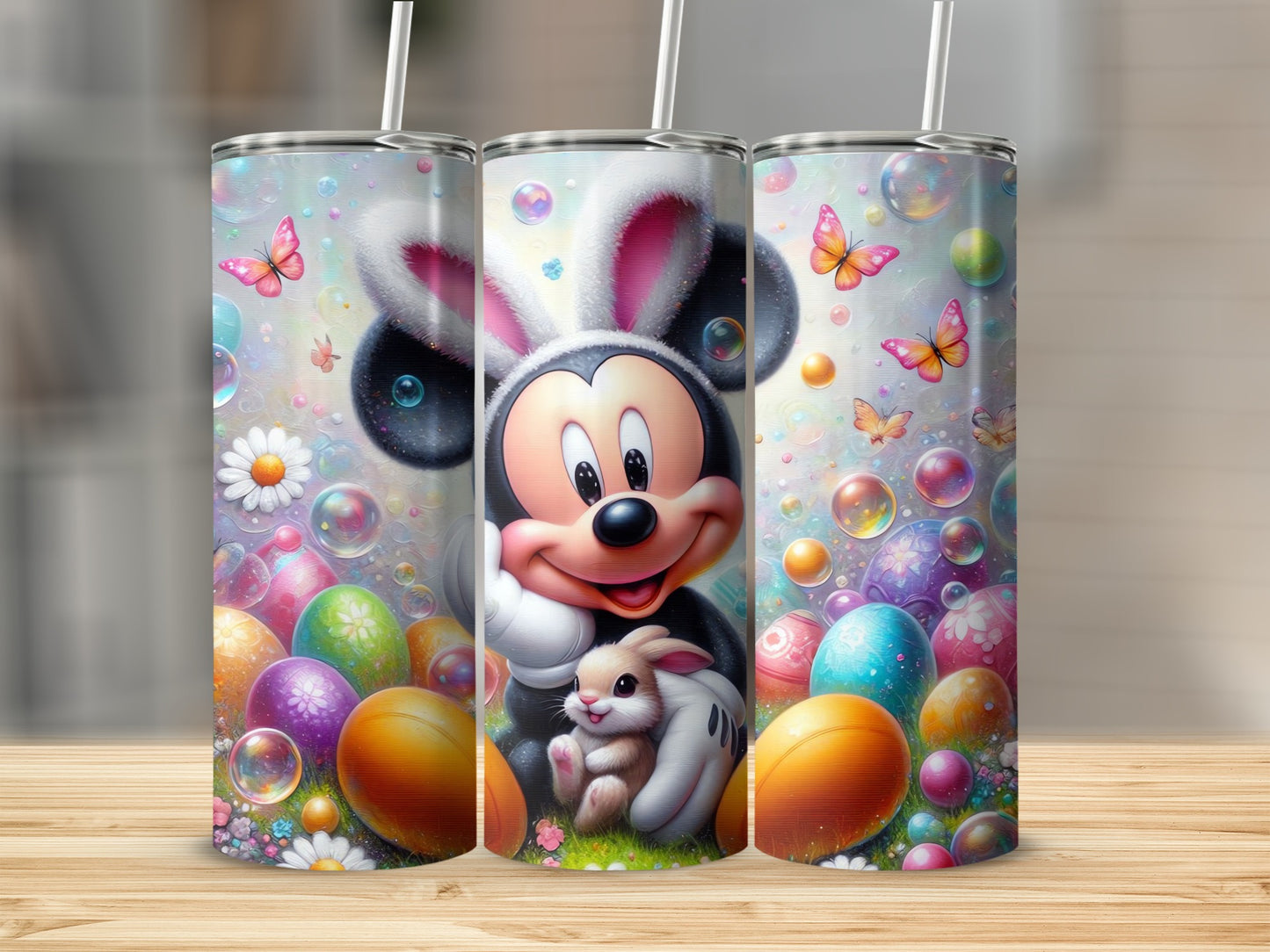 Mickey Mouse Easter Bunny Eggs Bubbles Butterflies Flowers product type