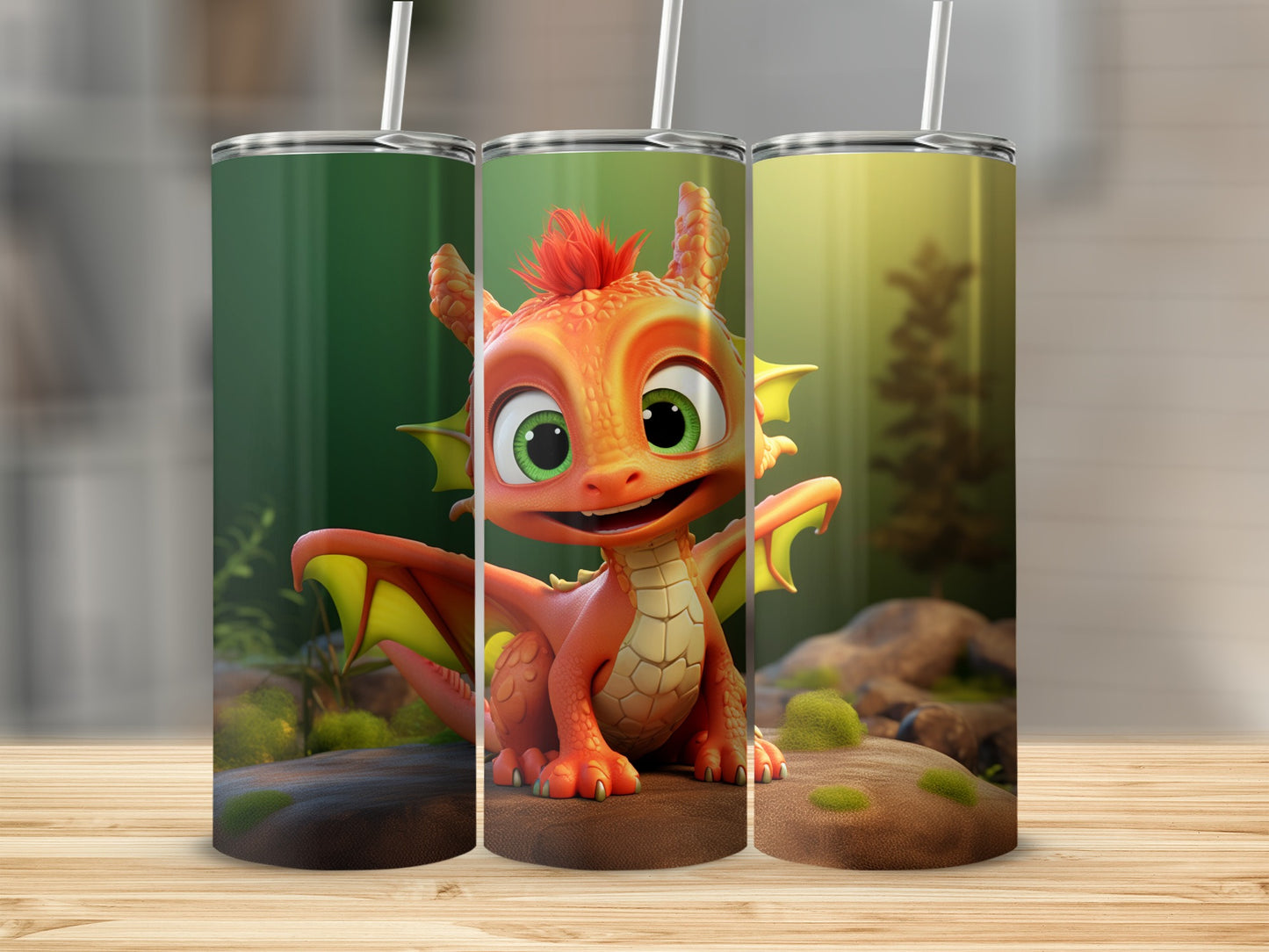 Cute Baby Dragon Tumbler for Drinks Custom Design