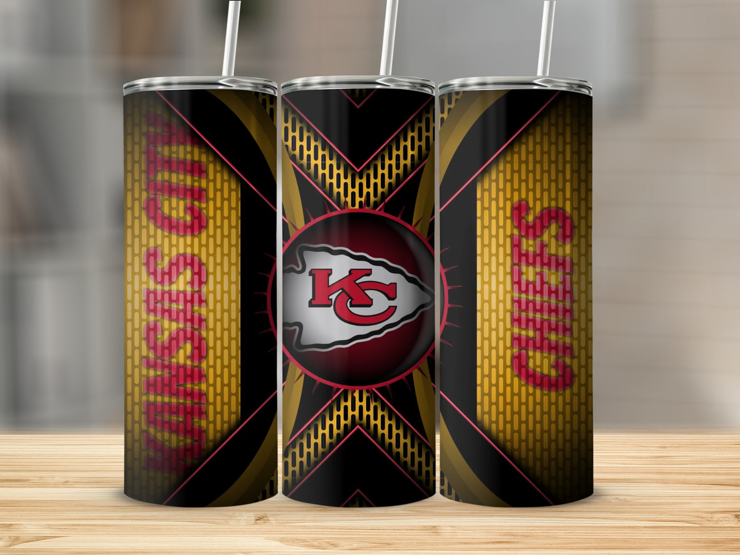 Kansas City Chiefs Team Logo Graphic Design Tumblers