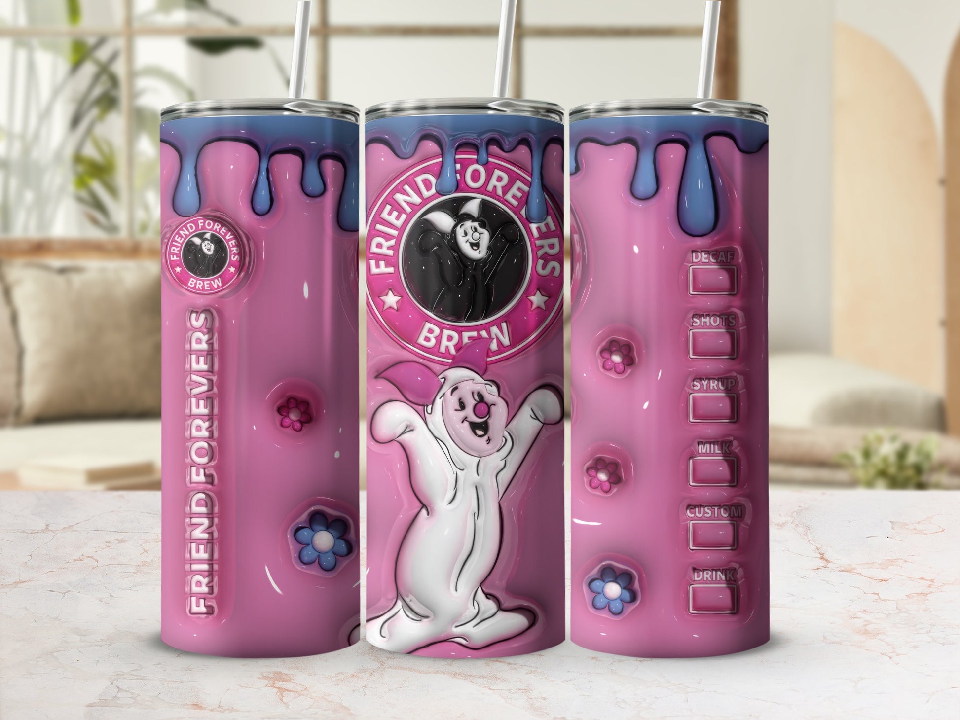 Friend Forevers Pink Brew Custom Drink Tumbler