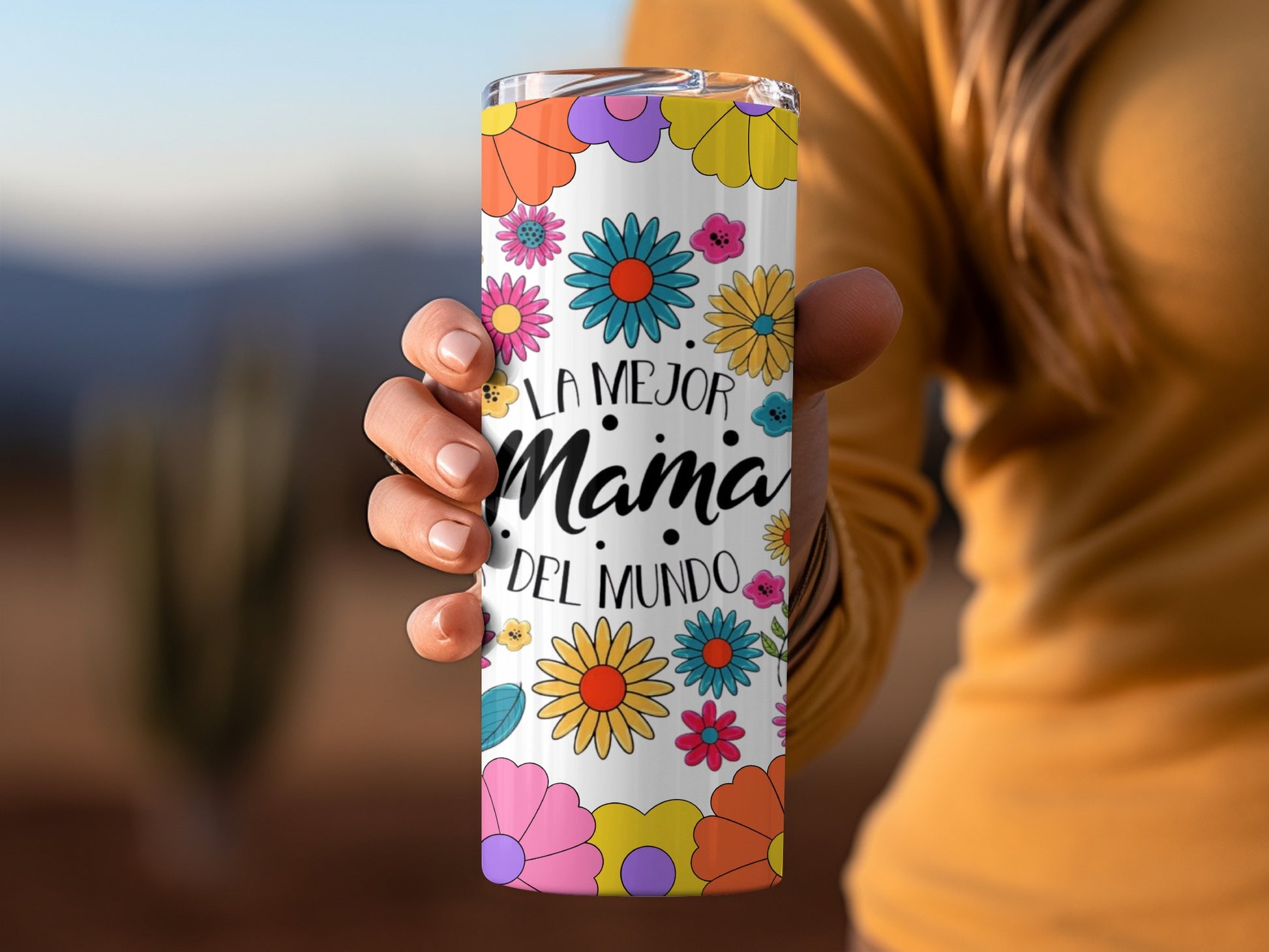 La Mejor Mamá Del Mundo Floral Insulated Tumbler