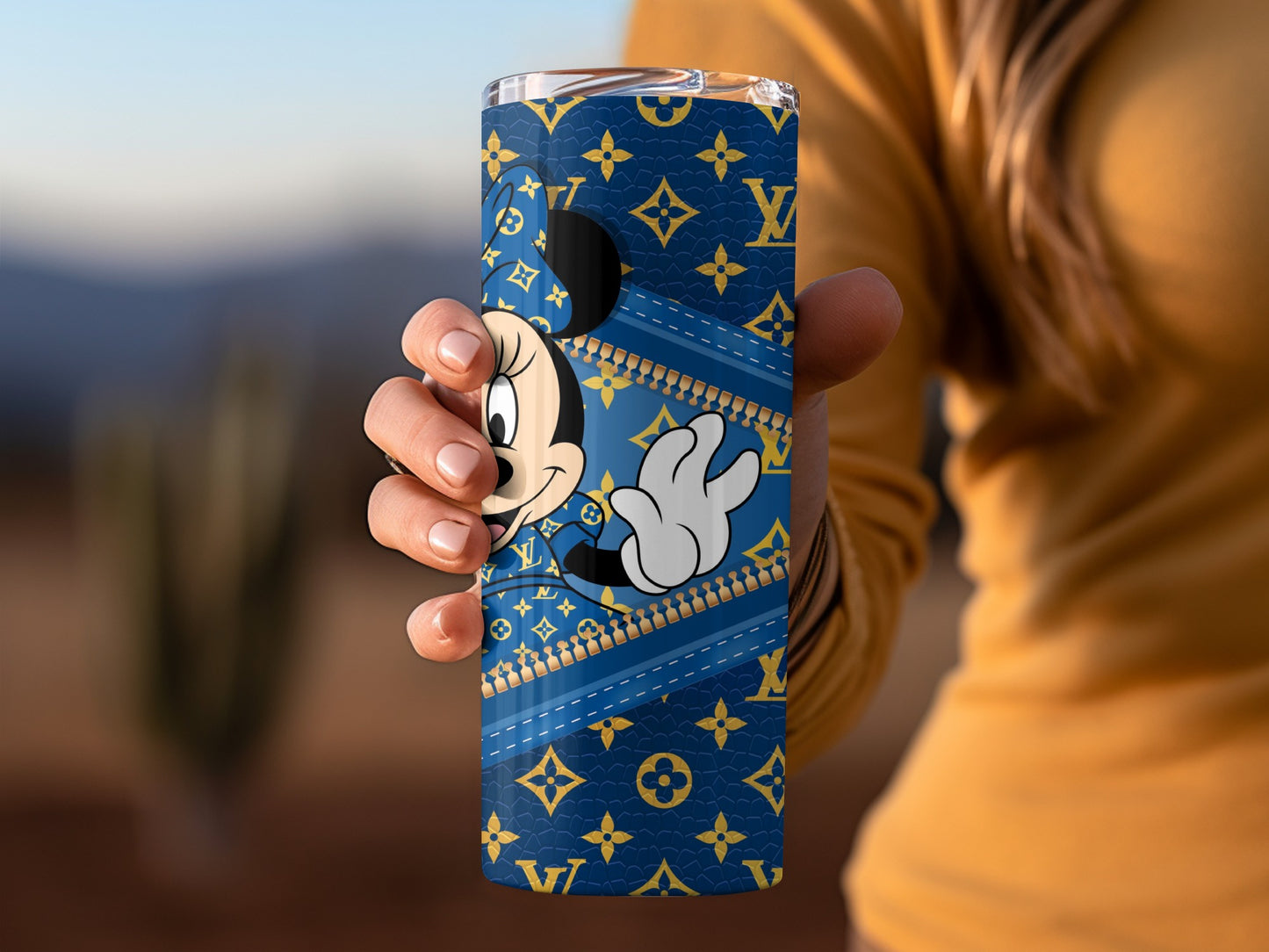Blue Character Print Insulated Stainless Tumbler Cup