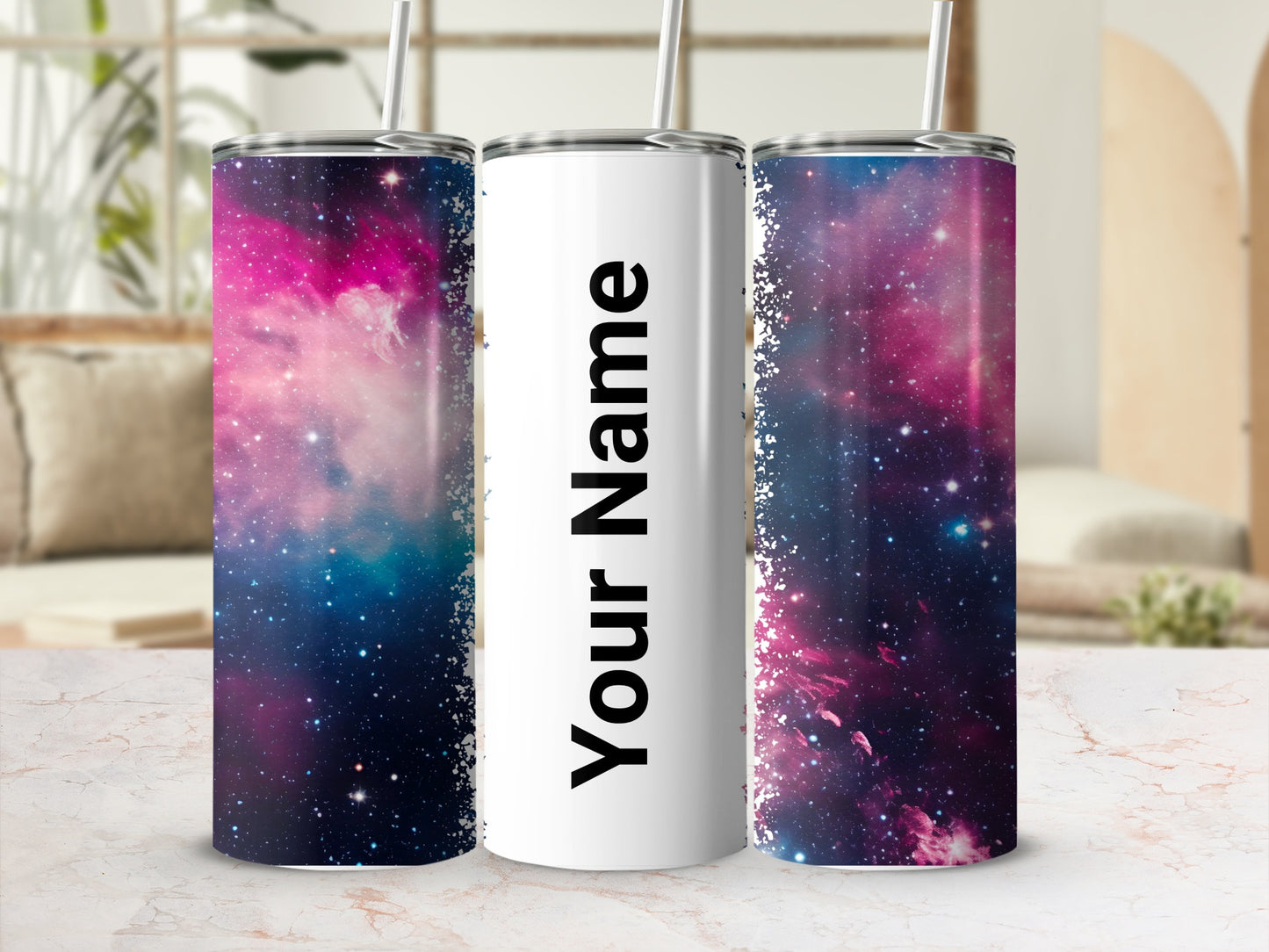 Personalized Galaxy Your Name Custom Tumbler Cup Gift