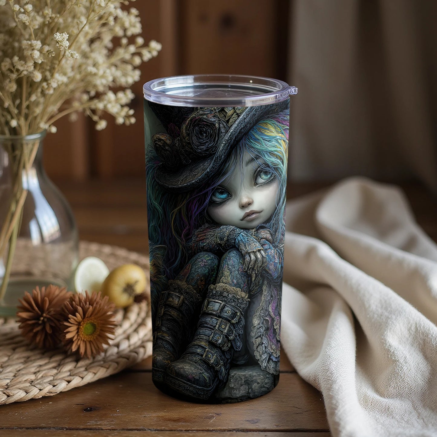 Whimsical Art Character Insulated Tumbler Cup