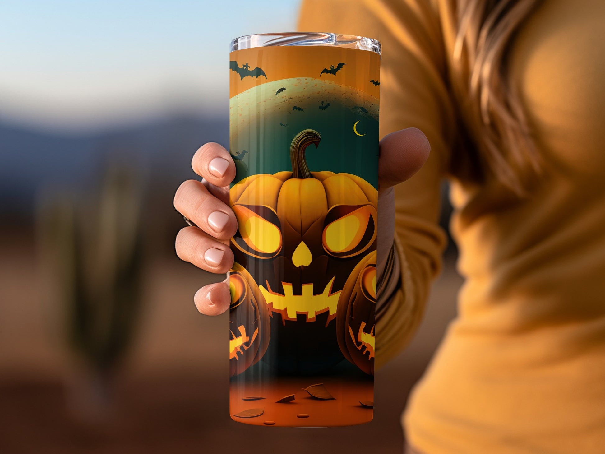 Halloween Pumpkin Themed Insulated Tumbler Product