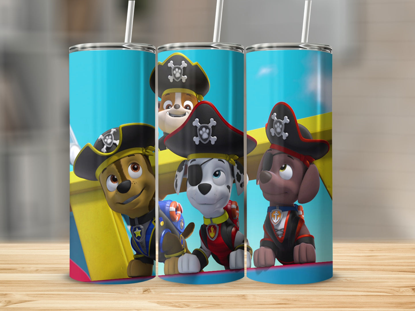 Paw Patrol Pirate Pups Squad Group Image Design Tumblers