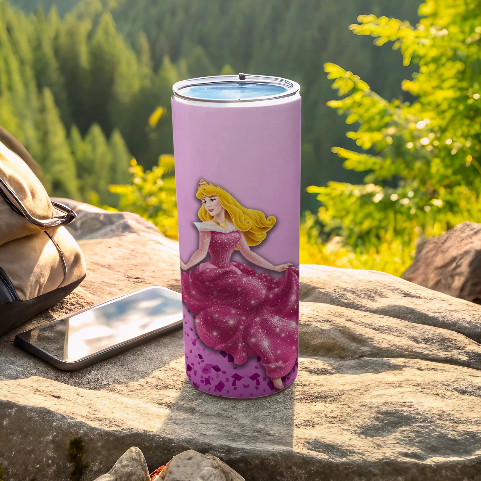 Princess with Pink Dress Insulated Tumbler Cup