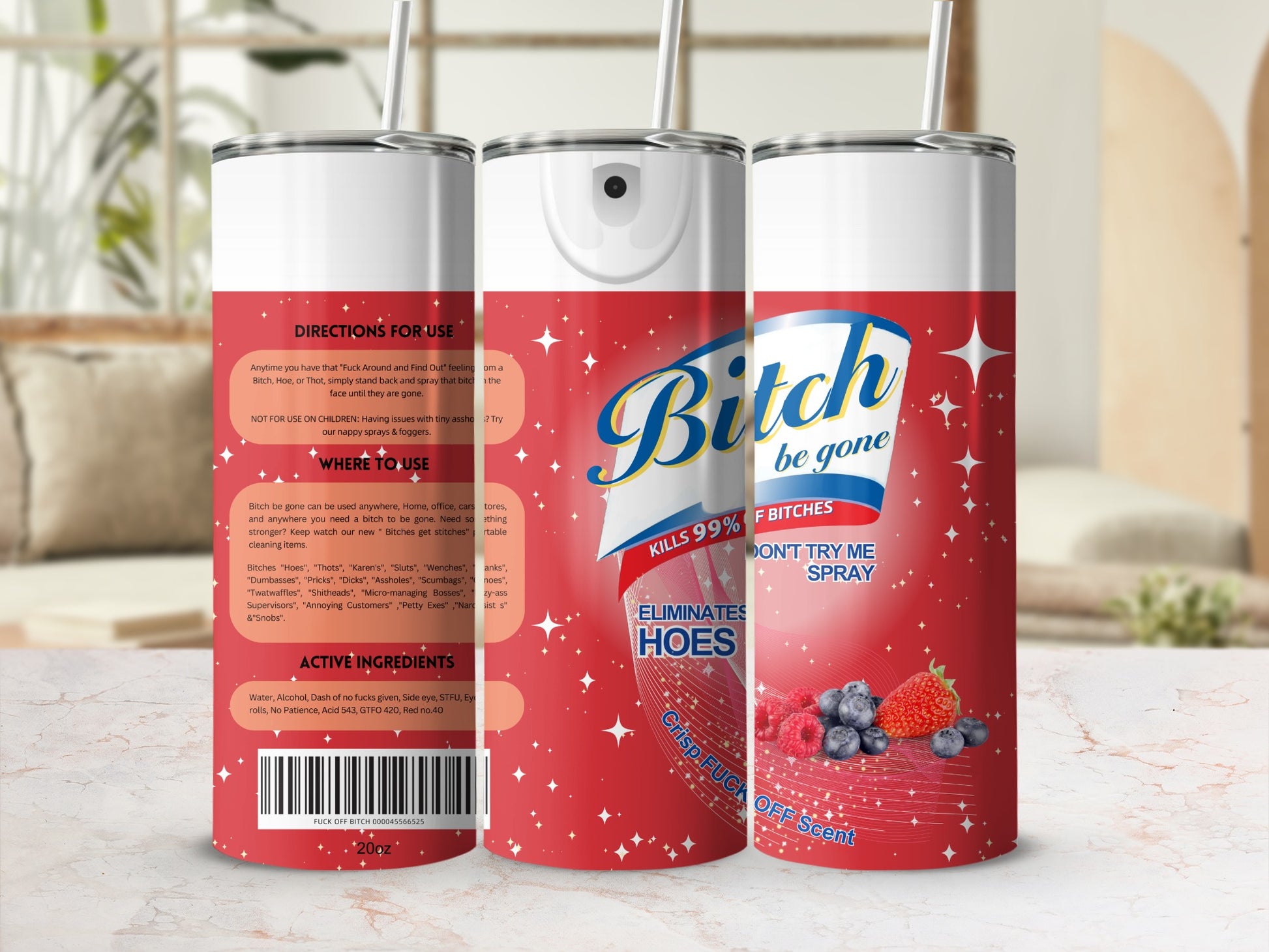Bitch Be Gone Eliminates Hoes Don't Try Me Spray