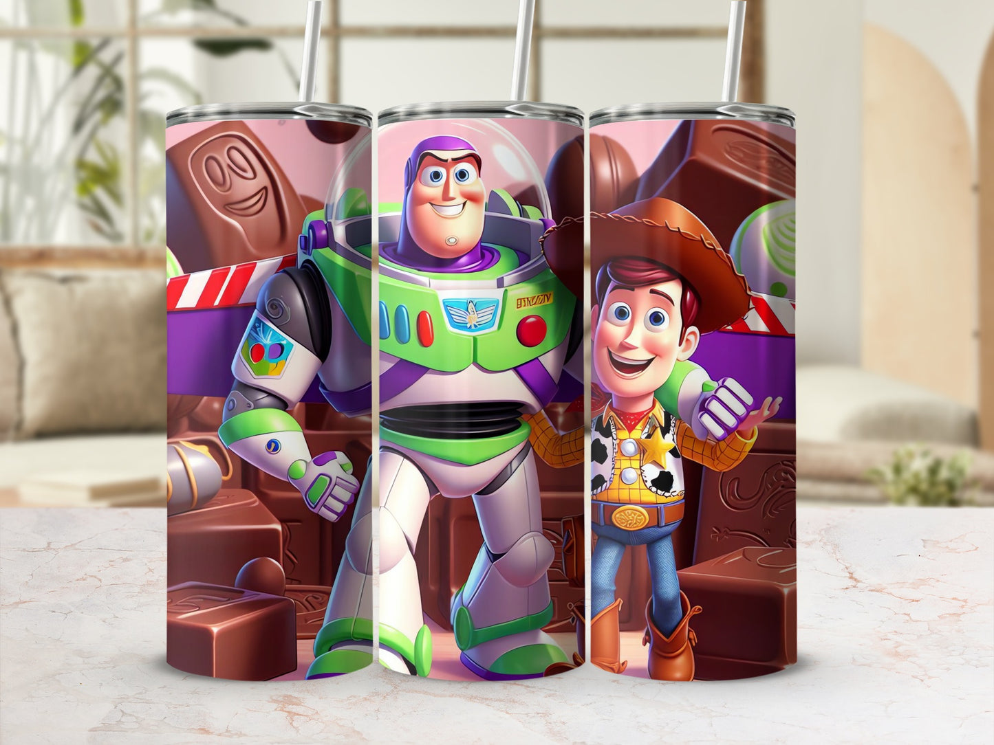 Buzz Lightyear and Woody Design Tumbler Cup