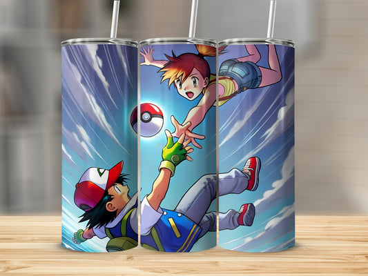 Animated Characters Dramatic Scene on Tumbler Cup