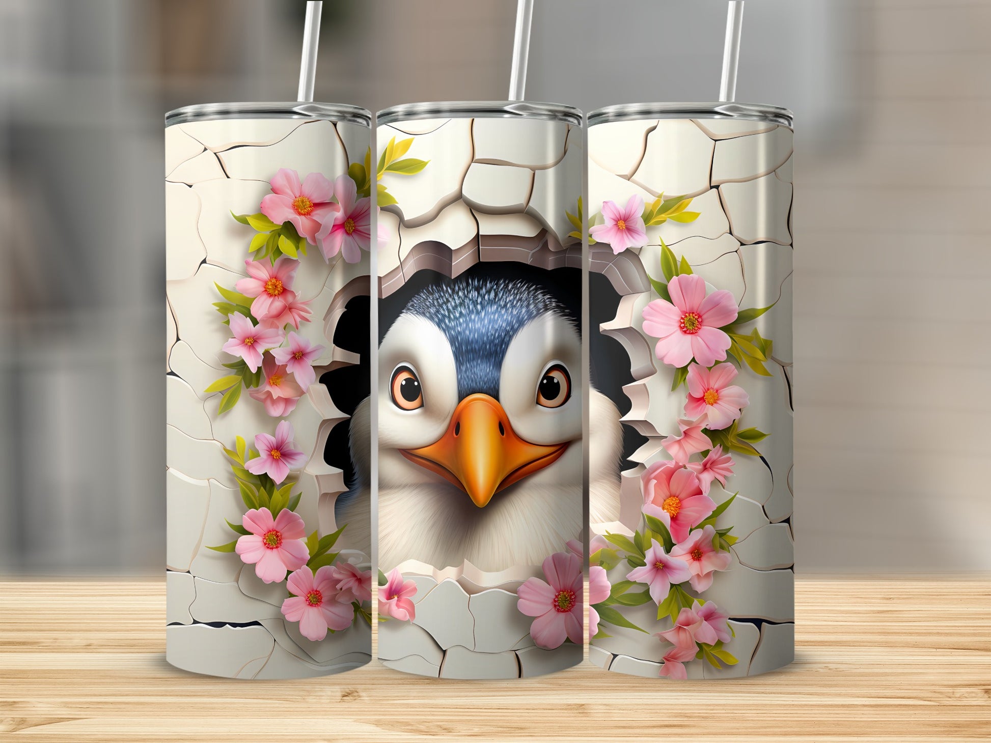 Cute Penguin Peeks Cracked Wall Pink Flowers Tumbler product type
Penguin
Cute Penguin
Animal Tumbler
Cracked Design
Pink Flowers
Floral Tumbler
Spring Theme
Whimsical Art
Nature Design
Bird Tumbler
Eggshell Look
Drinkware Gift
Unique Tumbler
Happy Penguin
White Background
Flower Print
Character Tumbler
Pretty Design
Insulated Tumbler
Beverage Holder