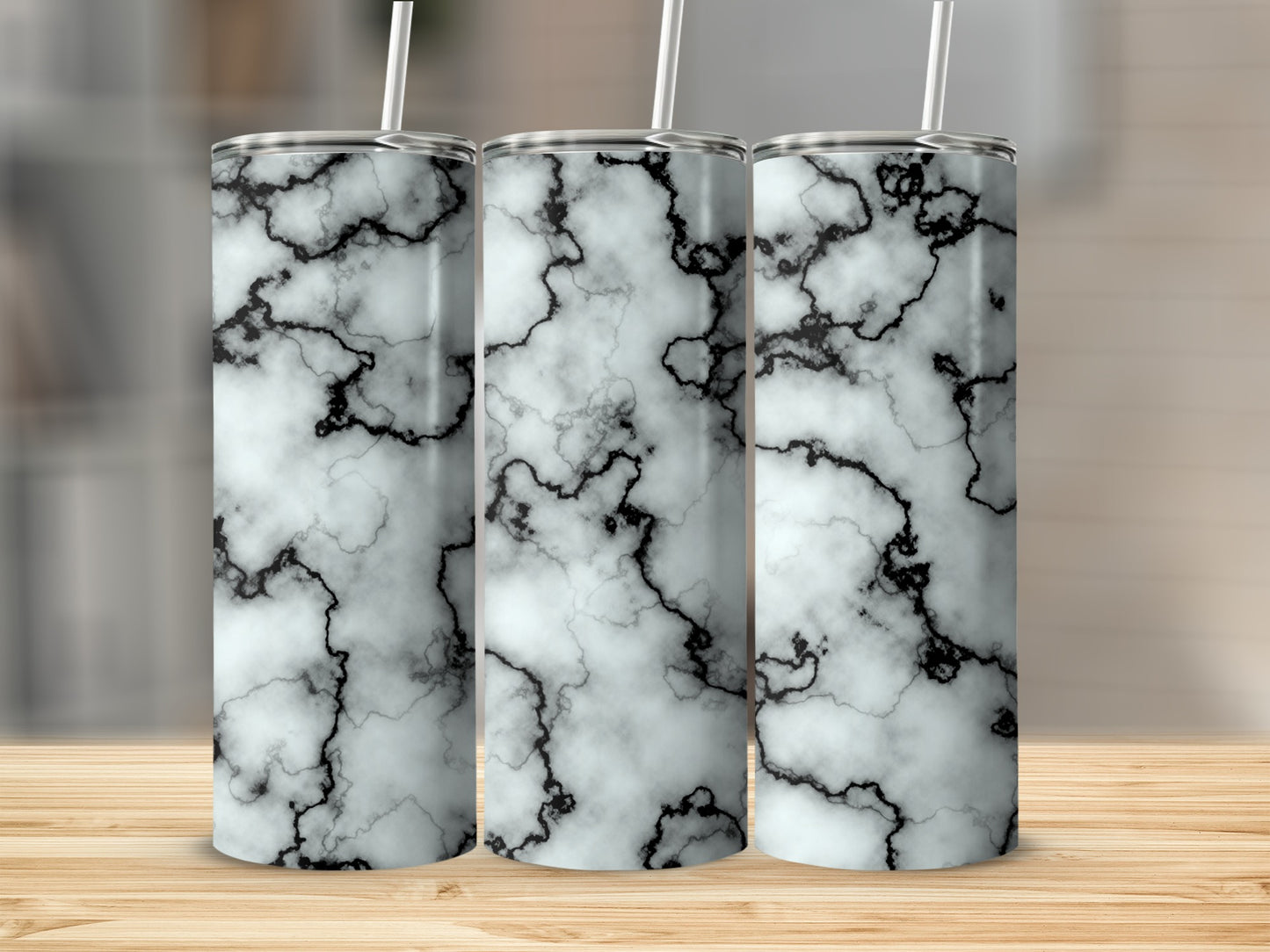 Black Veins Design Elegant Abstract Pattern Tumblers